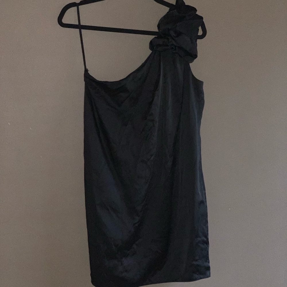 7 for all Mankind - One Shoulder Black Dress L